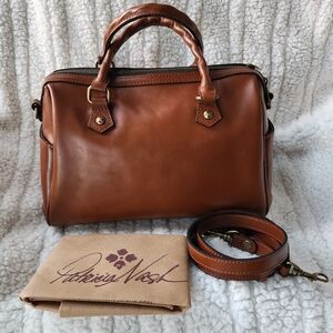 Patricia Nash Cognac Leather Skye Satchel
